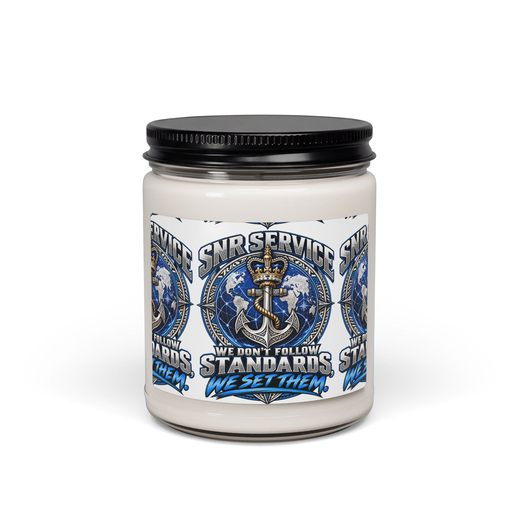 Navy Anchor Soy Candle - "We Don't Follow Standards" 9oz Scented Jar