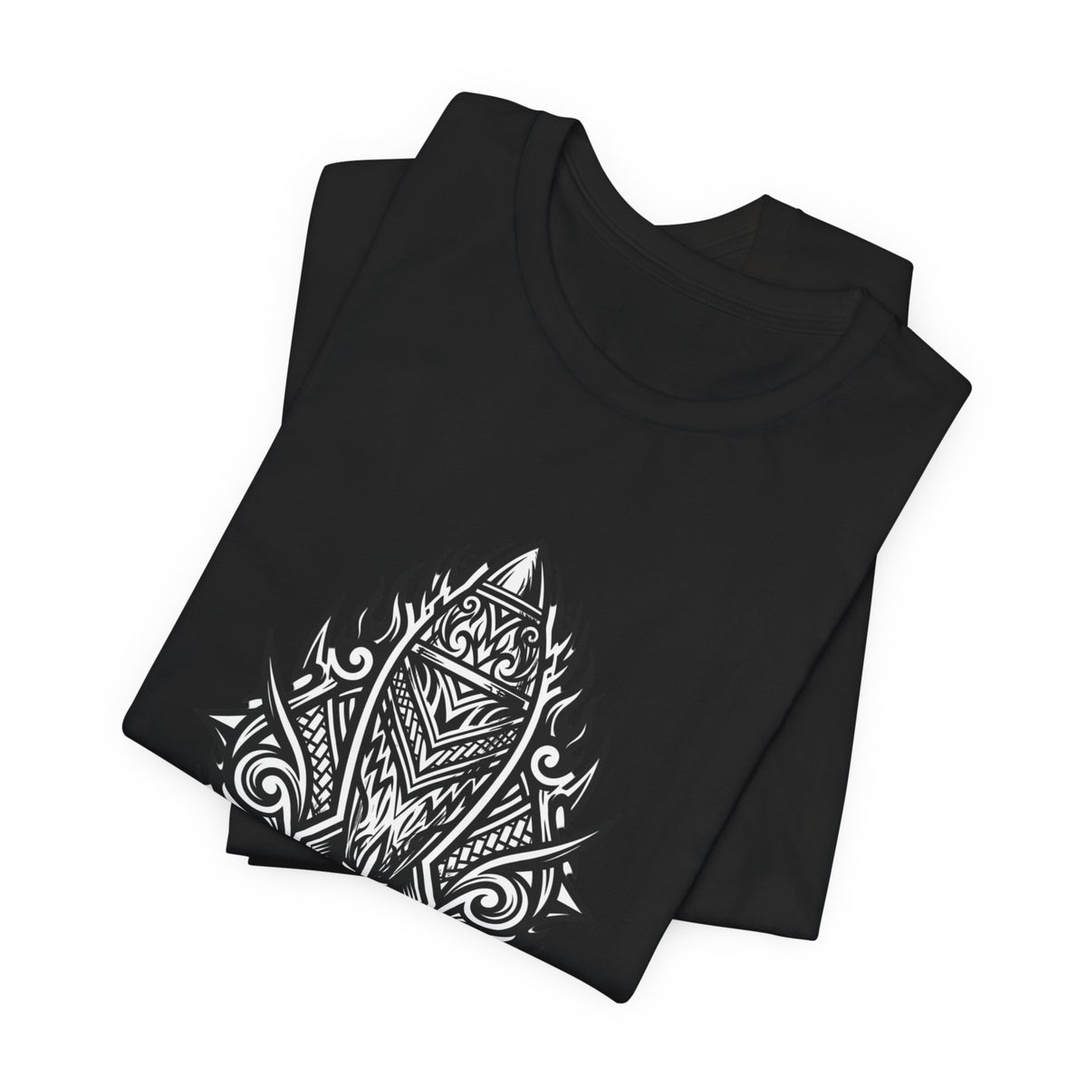 Mortar Tribal Rocket T-Shirt — Bold Black Graphic Tee