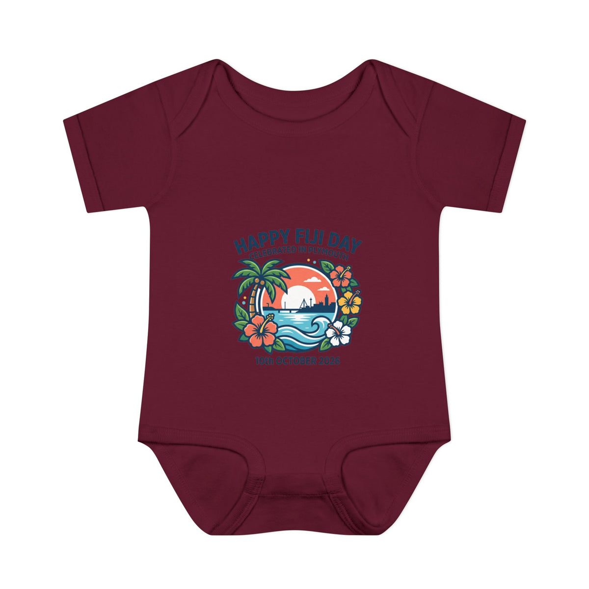 Happy Fiji Day Infant Bodysuit — Tropical Island Baby Onesie (10th October 2026)