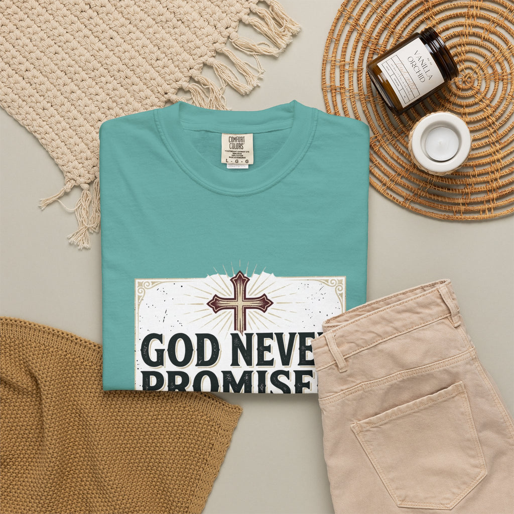 Christian Victory T-Shirt — "God Never Promised Victory Without a Fight" Inspirational Tee