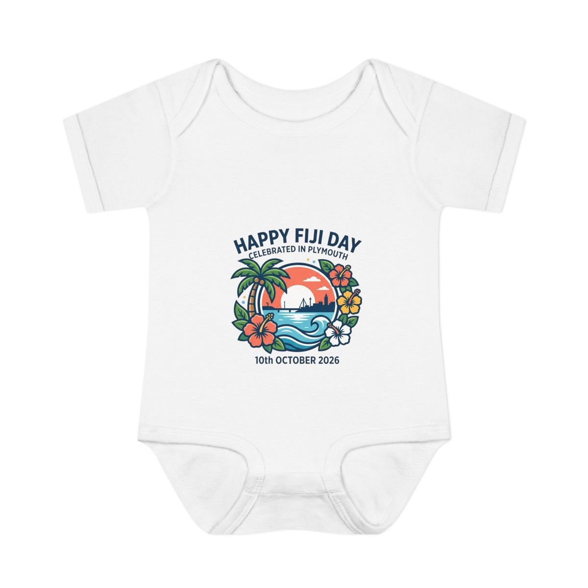 Happy Fiji Day Infant Bodysuit — Tropical Island Baby Onesie (10th October 2026)