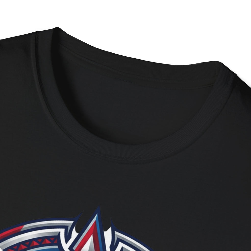 Patriotic Tribal Eagle T-Shirt – Red White Blue Heraldic Graphic Tee