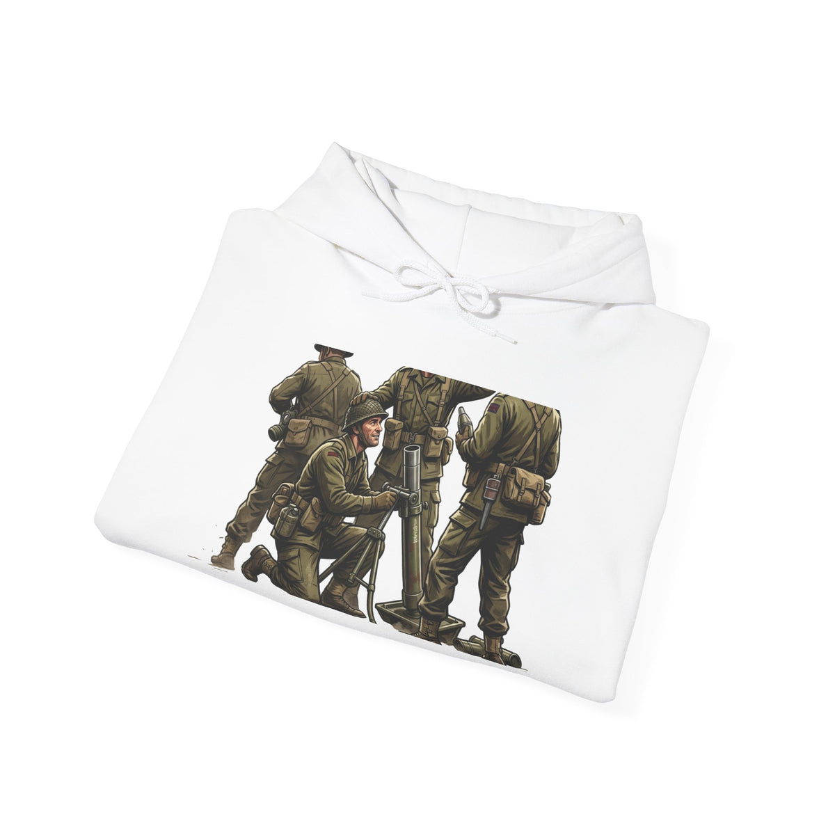 Soldier Squad Graphic Hoodie — Military Tribute Crew Hooded Sweatshirt