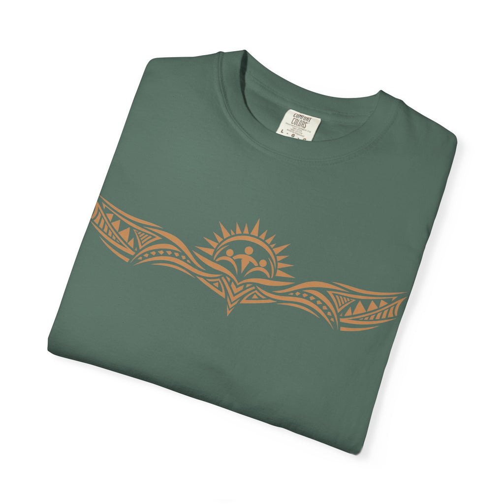 Tribal Sunset T‑Shirt — "Your Tribe" Inspirational Back Graphic