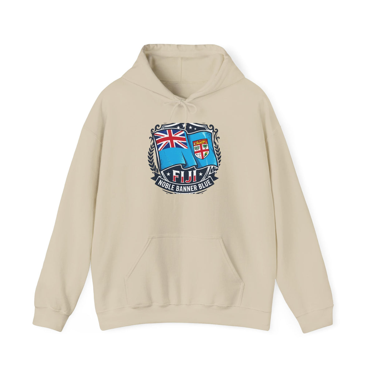 Fiji Noble Banner Blue Hoodie – Vintage Crest Pullover