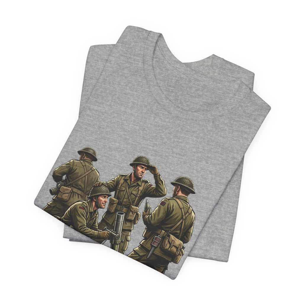 Mortars Military T‑Shirt — Vintage Squad Illustration Tee