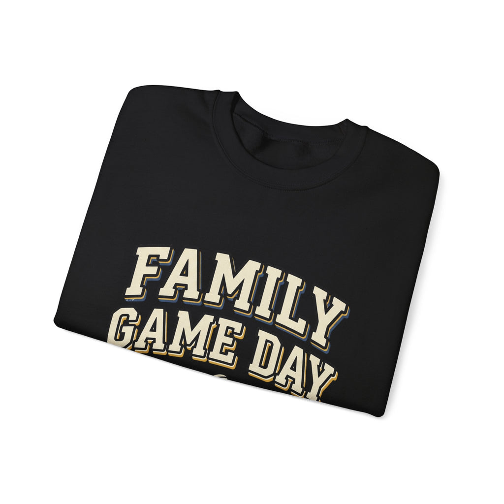 Family Game Day Sweatshirt — "Family Game Day Together We Cheer" Cozy Crewneck