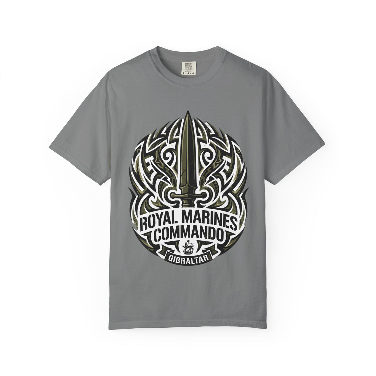 Royal Marines Commando T-Shirt — Gibraltar Tribal Dagger Military Tee