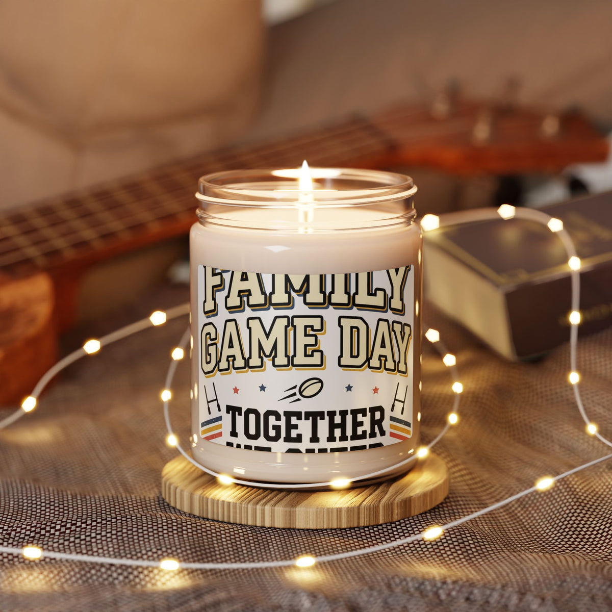 Family Game Day Scented Soy Candle — 9oz ‘Together’ Cozy Game Night Candle