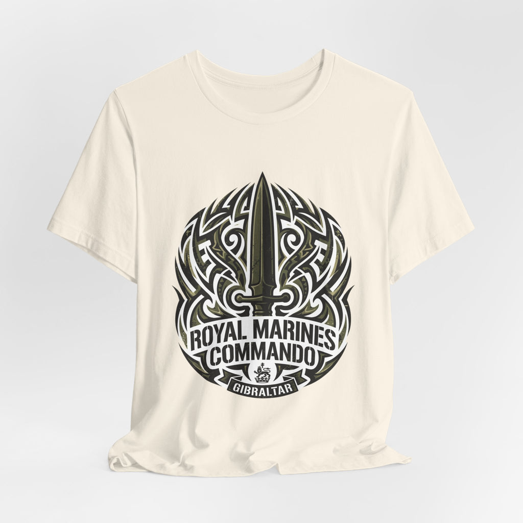 Royal Marines Commando T-Shirt — Gibraltar Tribal Dagger Design