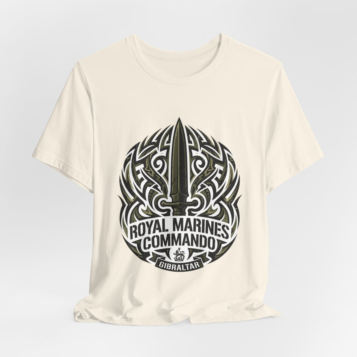 Royal Marines Commando T-Shirt — Gibraltar Tribal Dagger Design