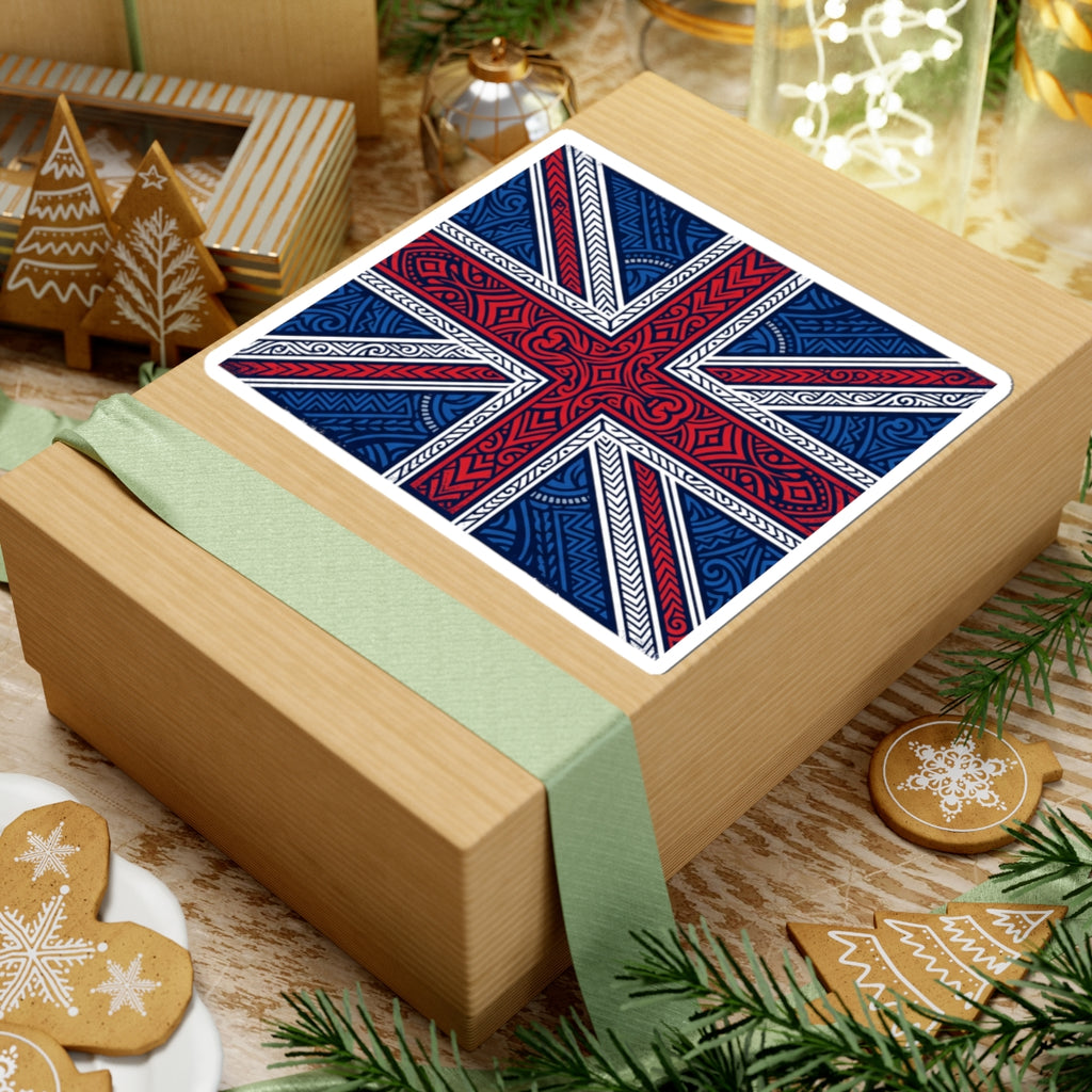 Union Jack Sticker — Celtic Knot British Flag Kiss-Cut Decal