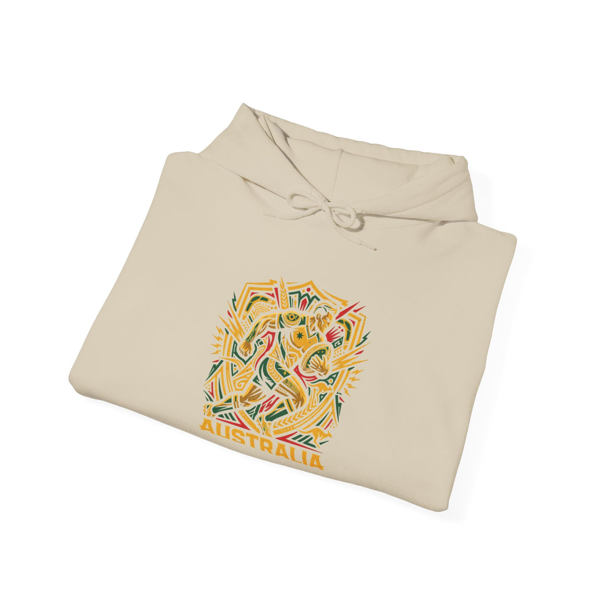 Abstract Tropical Pattern Hoodie — Colorful Palm & Leaf Graphic Sweatshirt