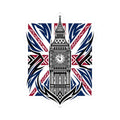 Big Ben Union Jack Sticker — London Landmark Kiss-Cut Sticker