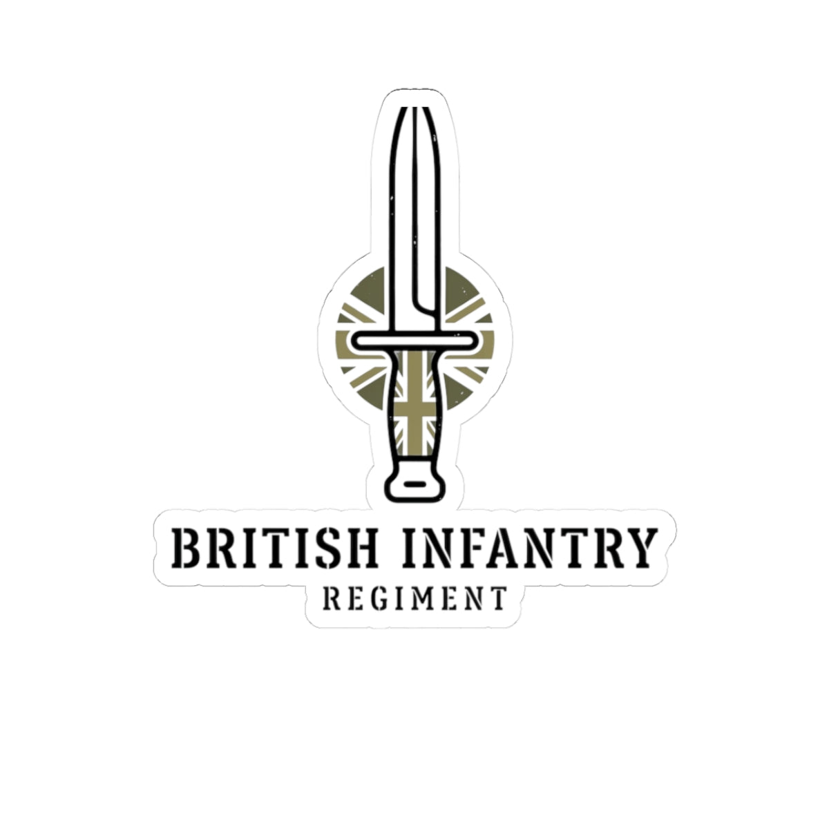 British Infantry Regiment Kiss-Cut Sticker - Military Emblem Vinyl Decal