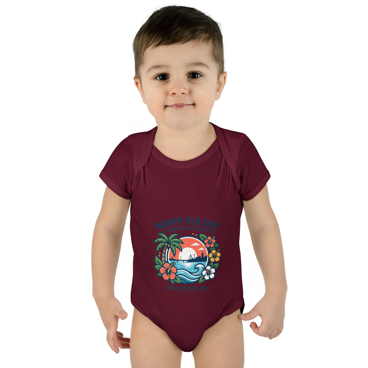 Happy Fiji Day Infant Bodysuit — Tropical Island Baby Onesie (10th October 2026)