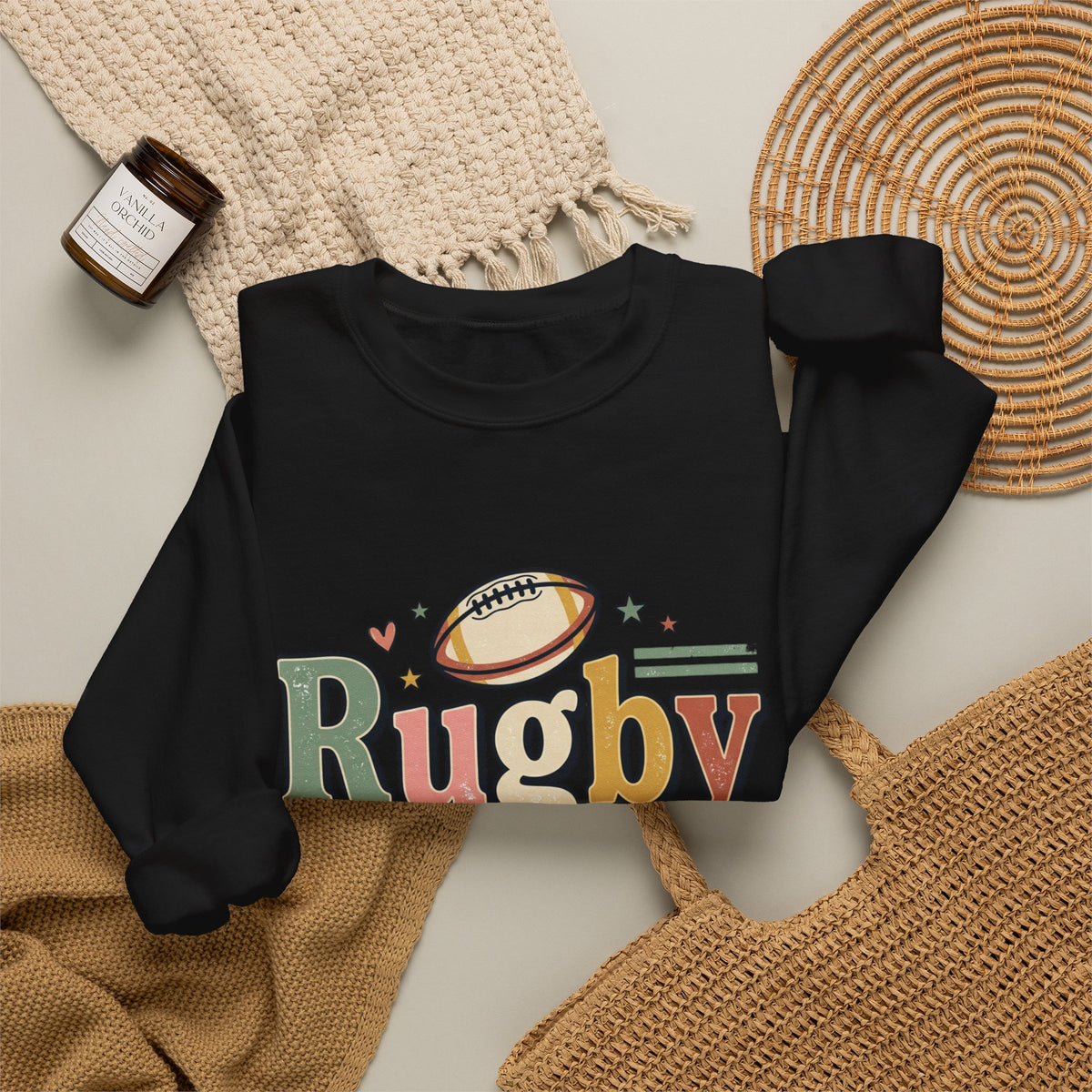 Rugby Dad Sweatshirt — Supportive, Devoted, Fatherly Crewneck