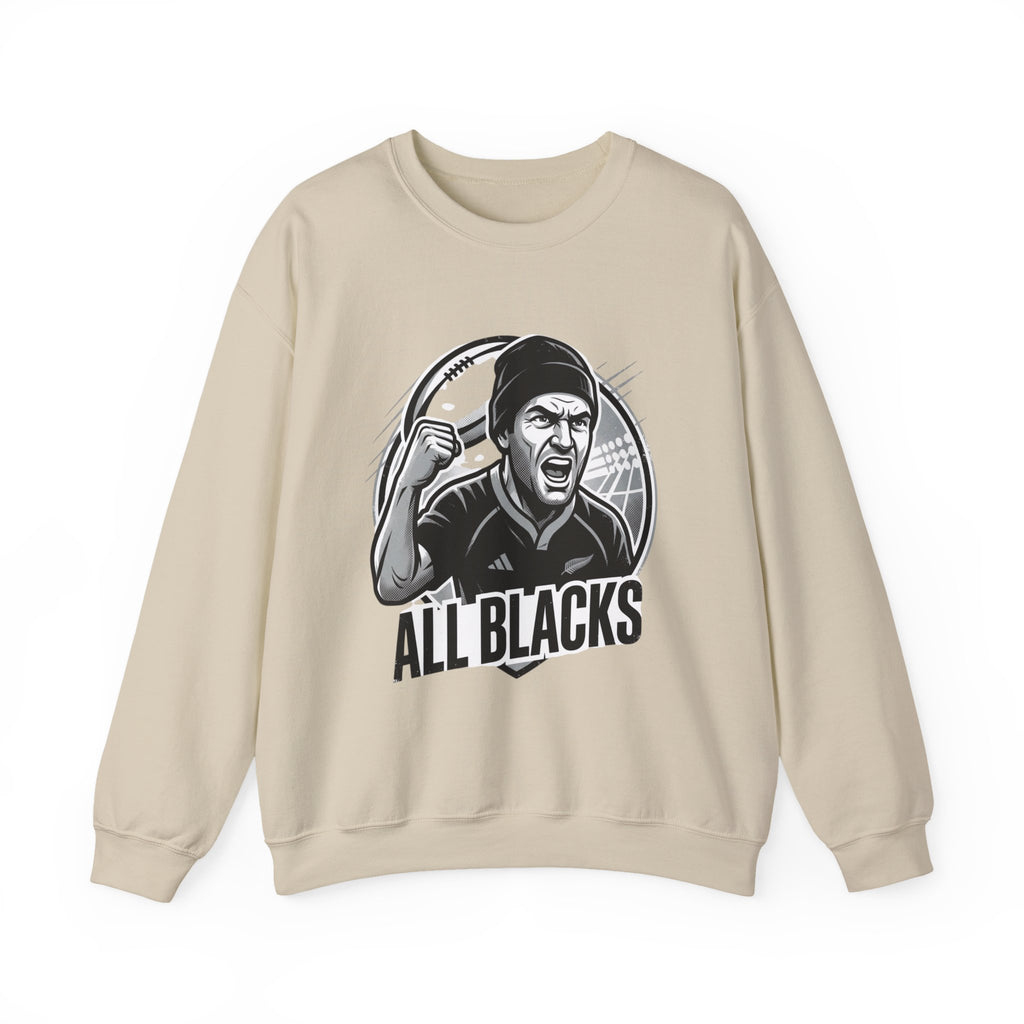 All Blacks Rugby Crewneck Sweatshirt – Vintage Fan Support Graphic
