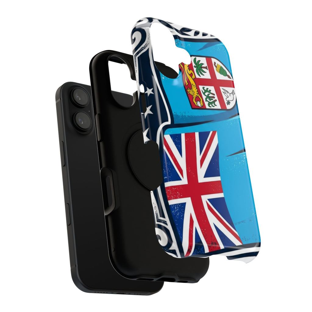Fiji Flag Impact-Resistant Phone Case — Durable Protective Cover with Fiji Coat of Arms & Union Jack Design