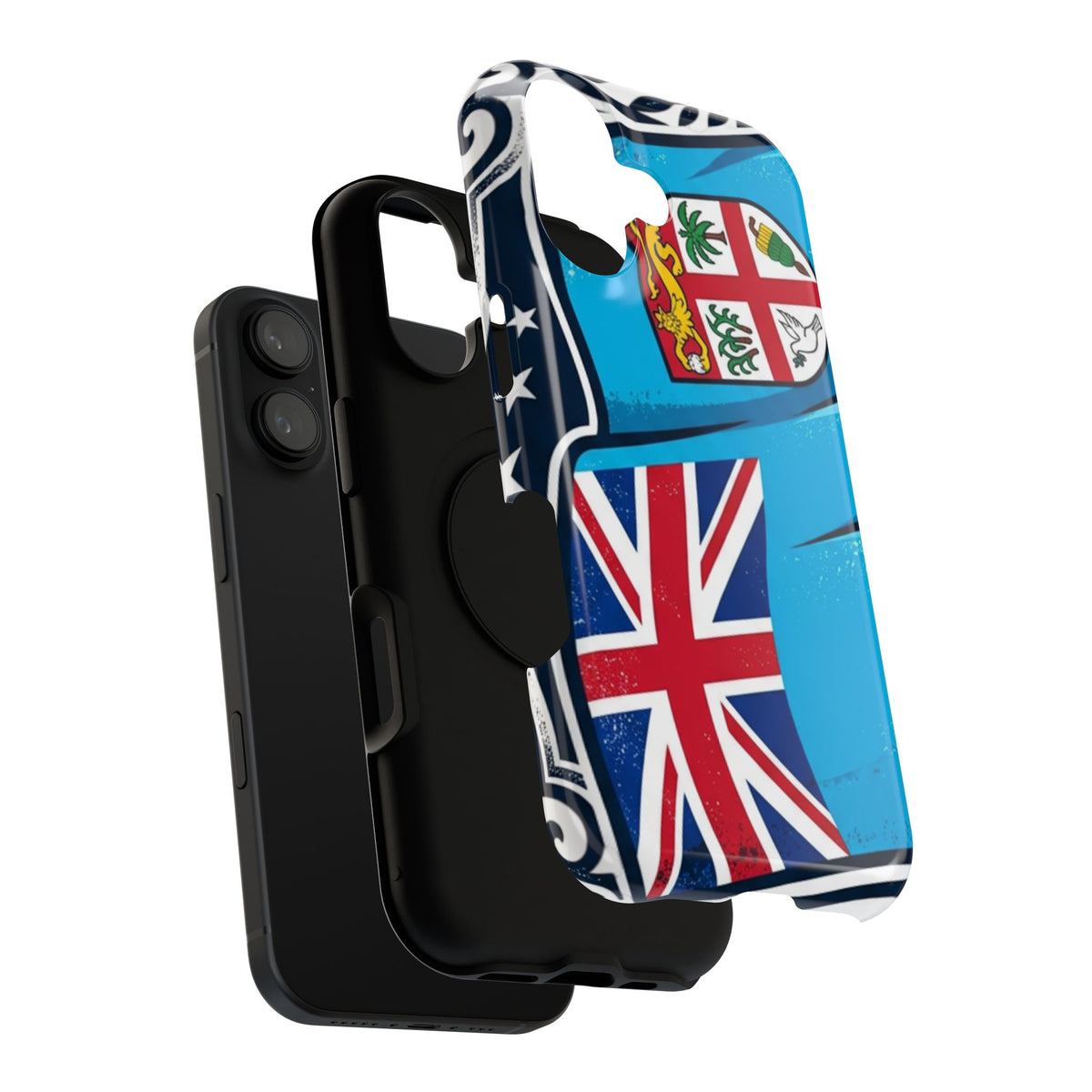 Fiji Flag Impact-Resistant Phone Case — Durable Protective Cover with Fiji Coat of Arms & Union Jack Design