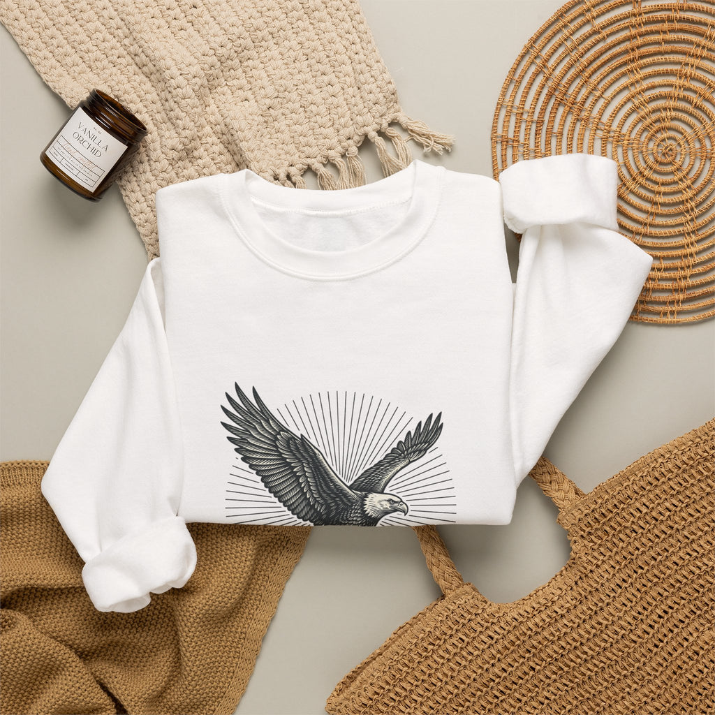 Wings Like Eagles Sweatshirt | Christian Scripture Psalm 103:5 Faith Apparel