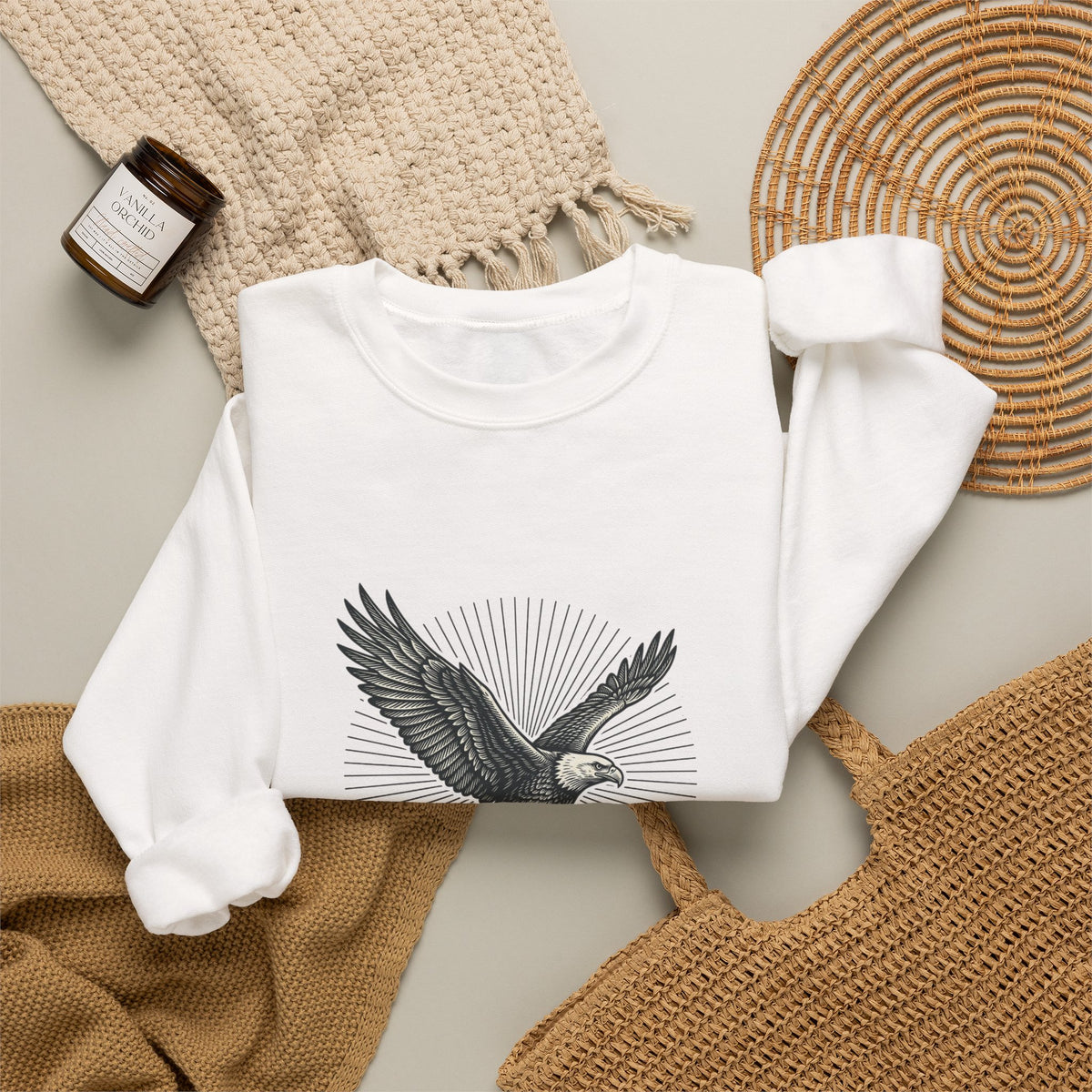 Wings Like Eagles Sweatshirt | Christian Scripture Psalm 103:5 Faith Apparel
