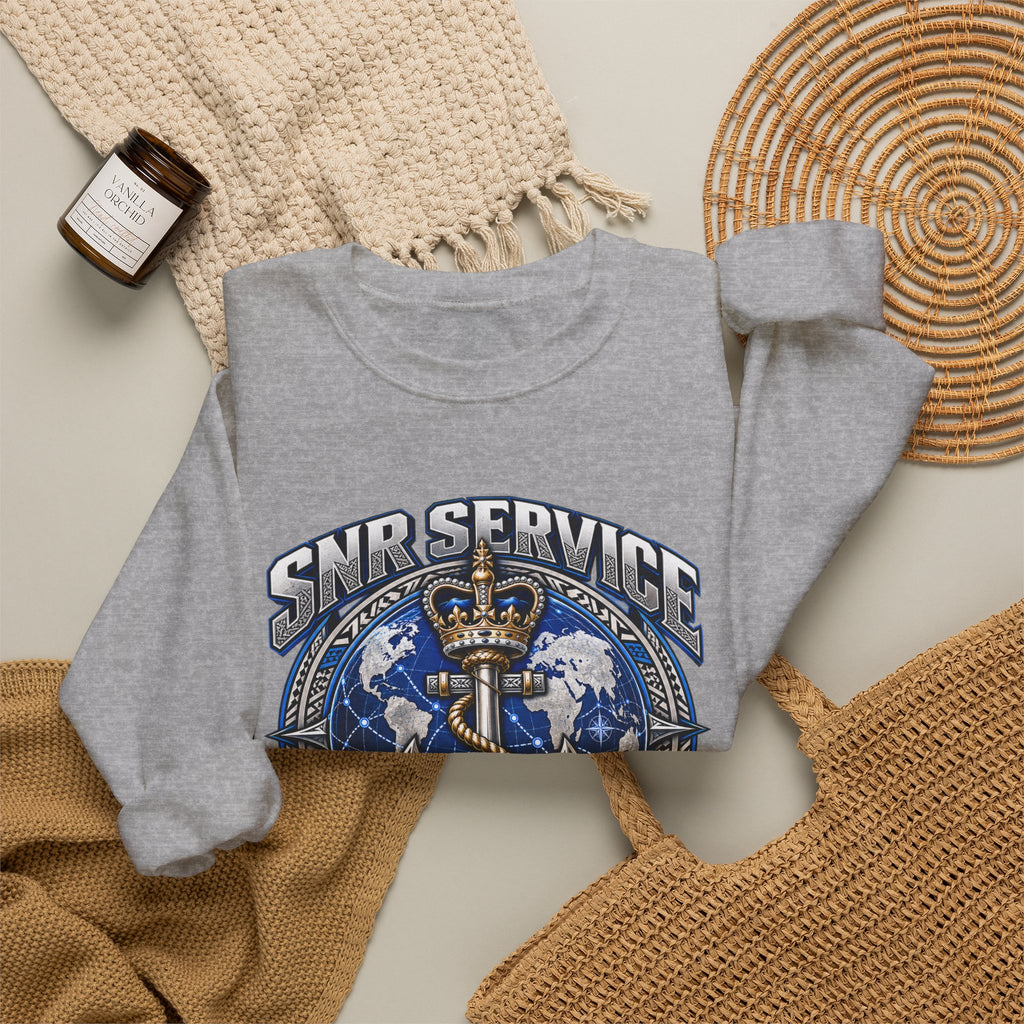 Crewneck Sweatshirt - SNR Service 'We Don't Follow Standards, We Set Them' Nautical Anchor Graphic
