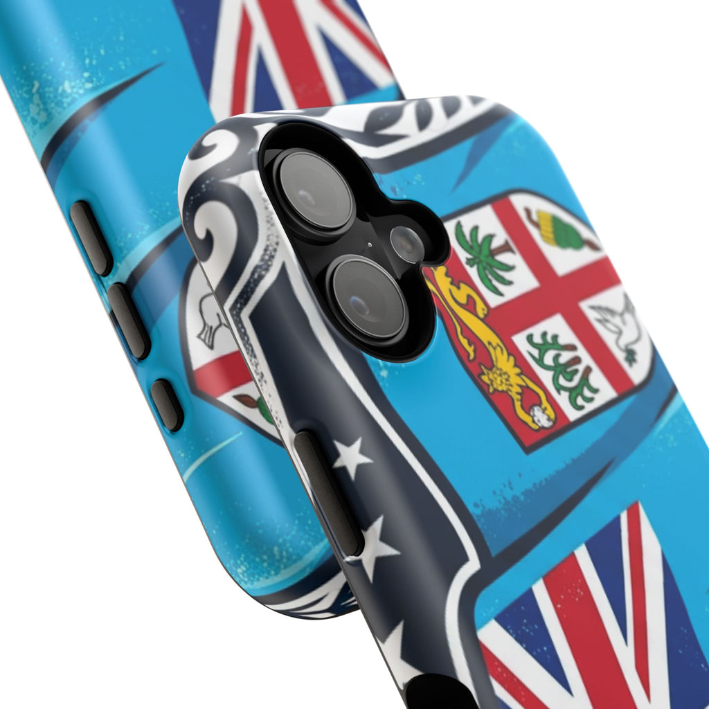 Fiji Flag Impact-Resistant Phone Case — Durable Protective Cover with Fiji Coat of Arms & Union Jack Design