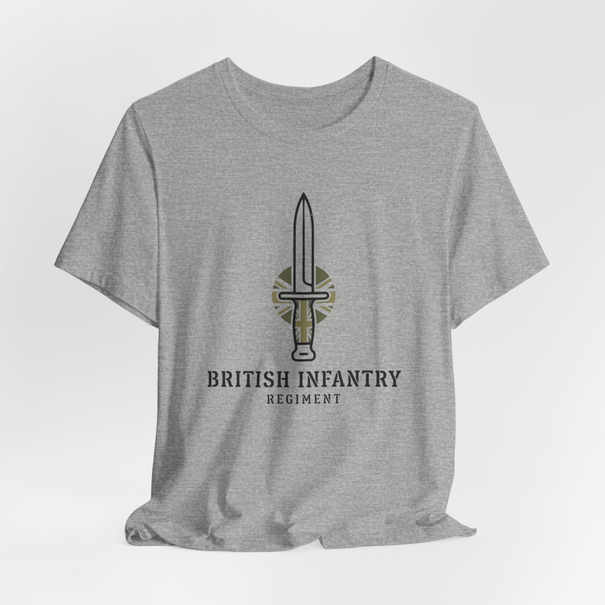 British Infantry Regiment Tee — Military Emblem Short Sleeve Shirt