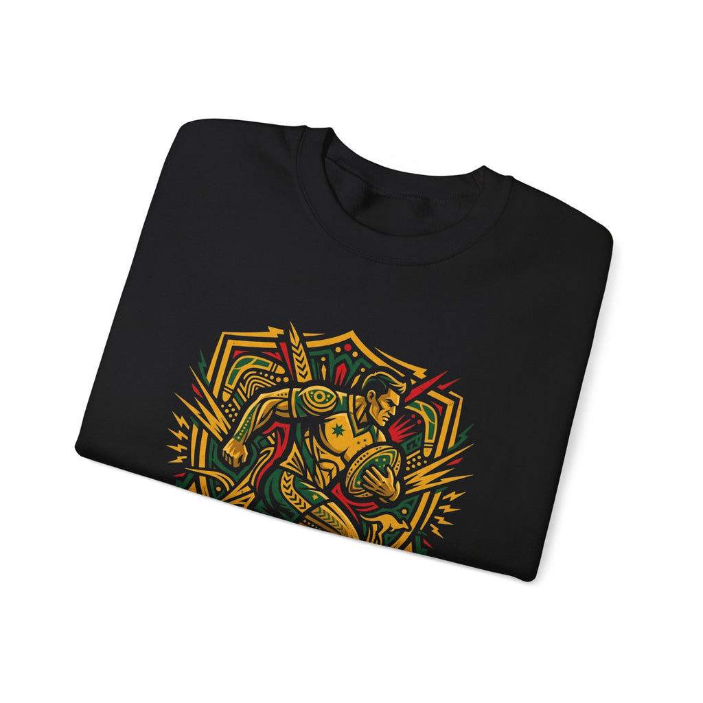 Australia Rugby Crewneck Sweatshirt — Abstract Kangaroo Rugby Design