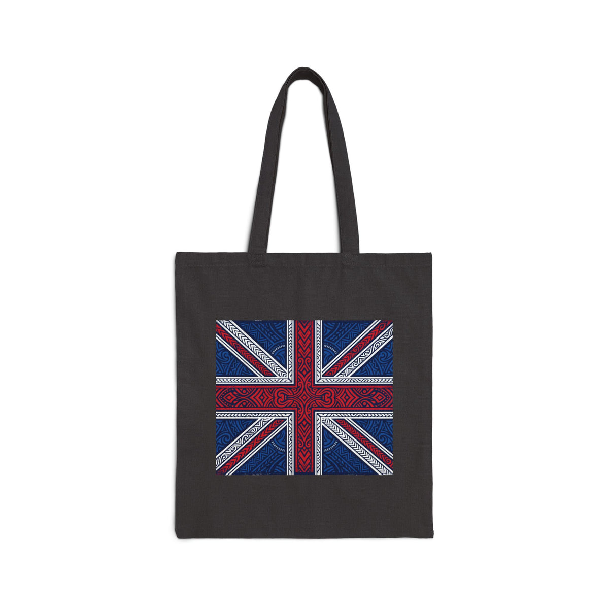 Union Jack Paisley Cotton Tote Bag — British Flag Canvas Market Shopper
