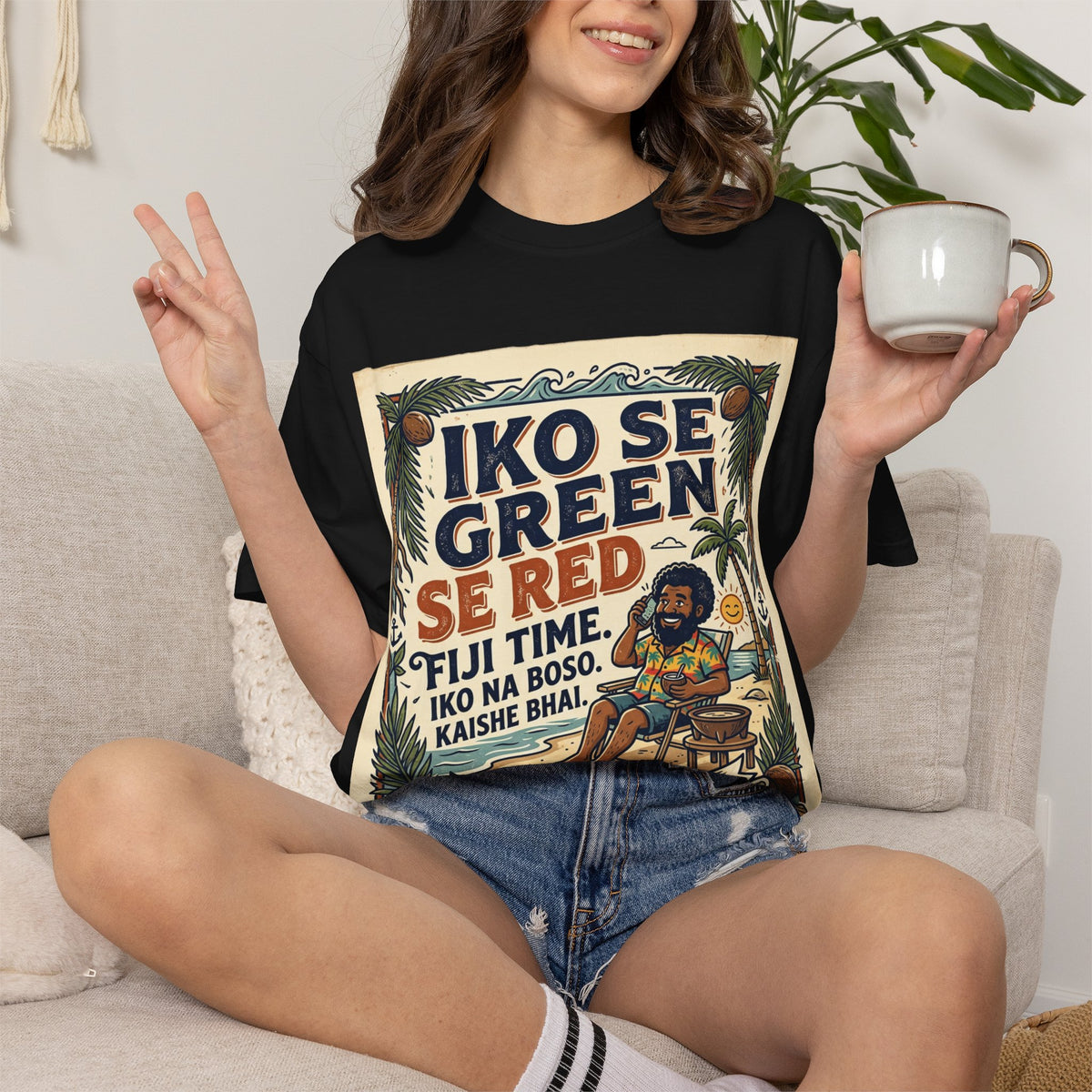 Iko Se Green Se Red Fiji T-Shirt — Vintage Island Vibes Graphic Tee