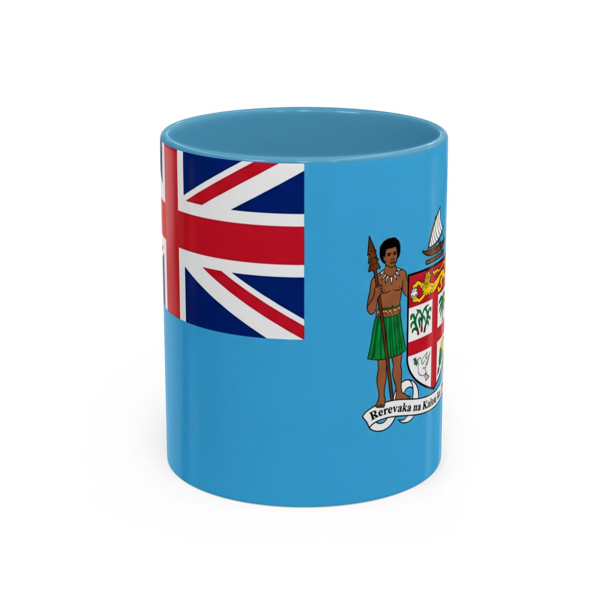 Fiji Flag Accent Coffee Mug – 11/15oz Ceramic Tea & Coffee Cup
