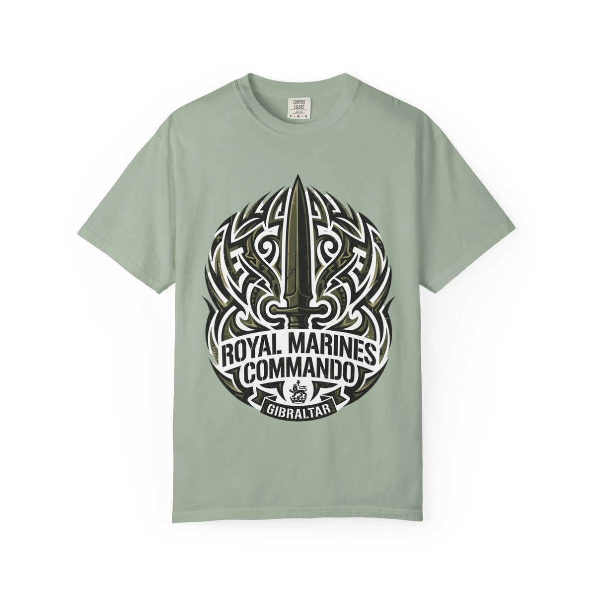 Royal Marines Commando T-Shirt — Gibraltar Tribal Dagger Military Tee