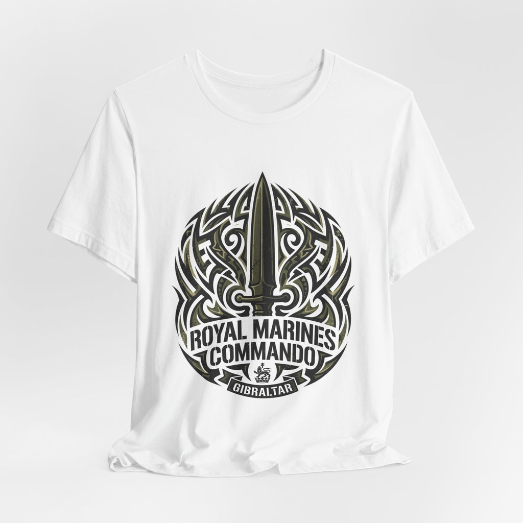 Royal Marines Commando T-Shirt — Gibraltar Tribal Dagger Design