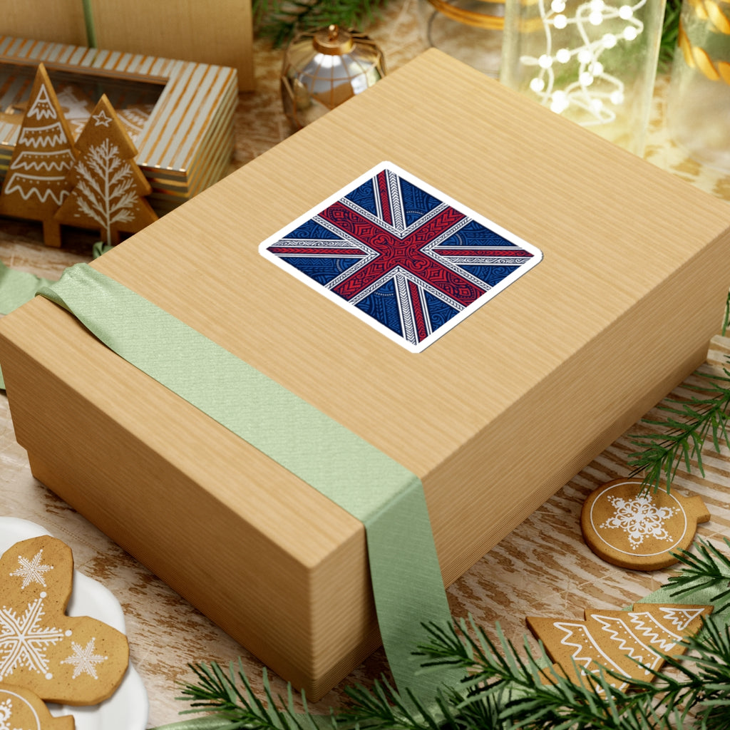 Union Jack Sticker — Celtic Knot British Flag Kiss-Cut Decal