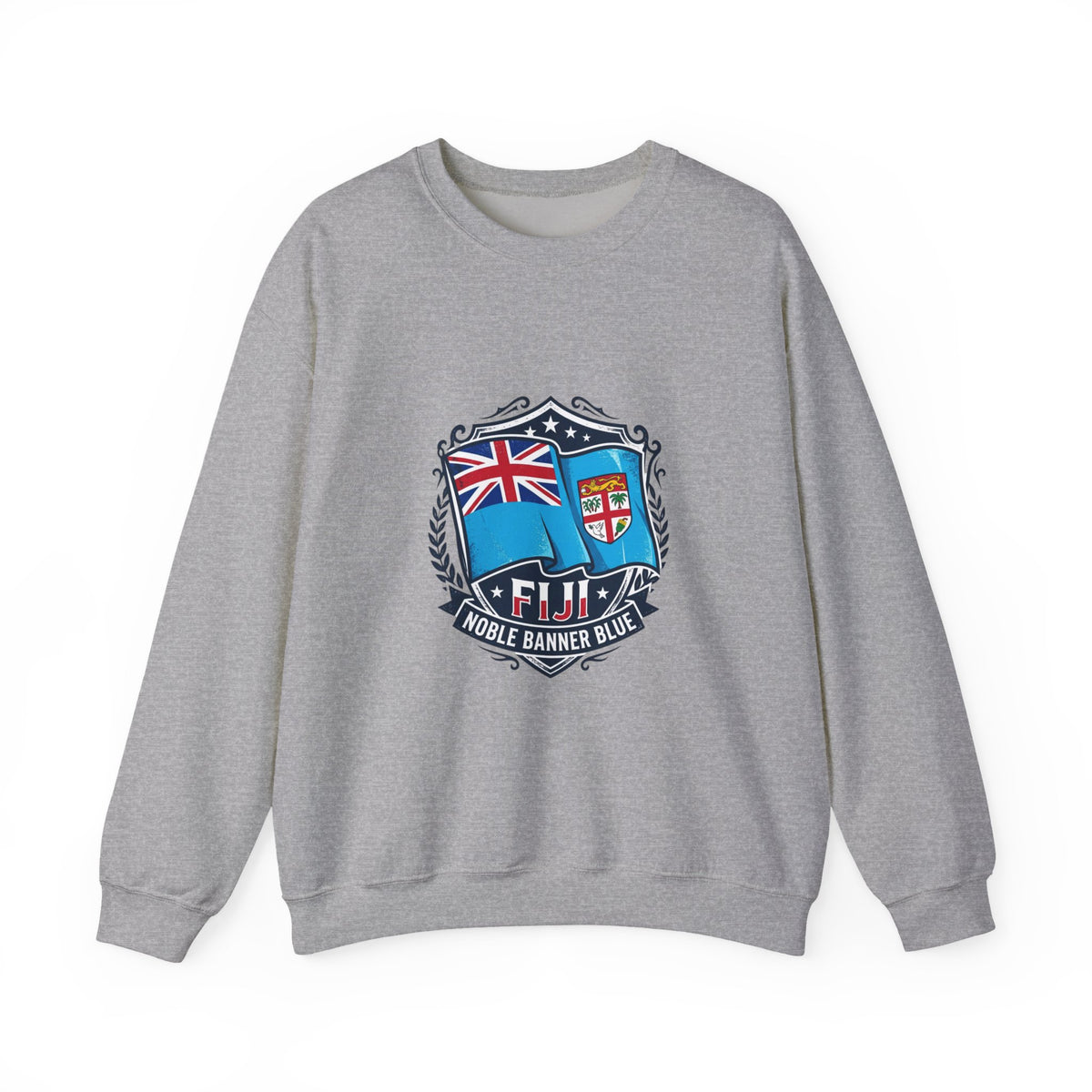 Fiji Crest Crewneck Sweatshirt – 'Noble Banner Blue' Heritage Pullover