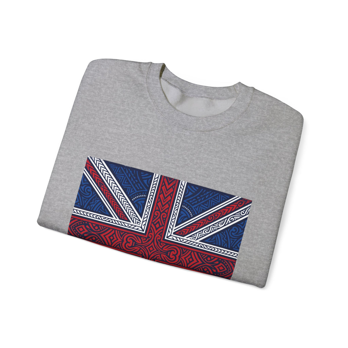 Union Jack Bandana Flag Sweatshirt — British Paisley Print Crewneck