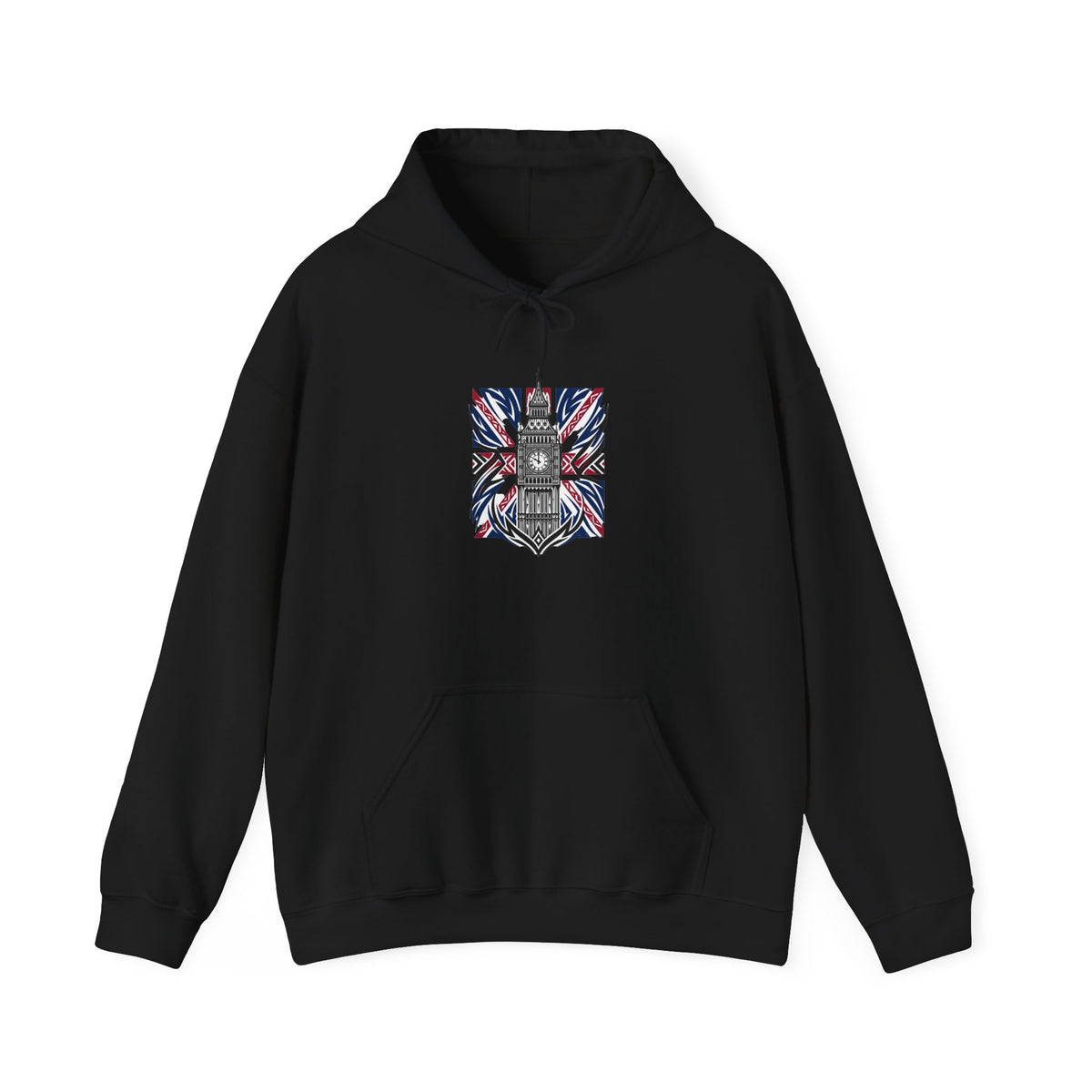 Big Ben Union Jack Hoodie – British Landmark Graphic Sweatshirt