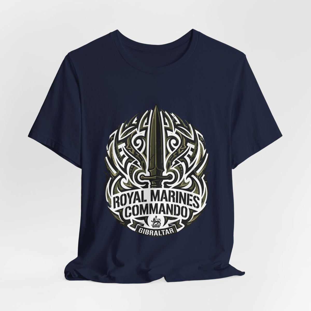 Royal Marines Commando T-Shirt — Gibraltar Tribal Dagger Design
