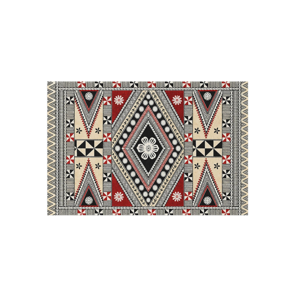 Southwestern Diamond Outdoor Rug — Durable Patio/Deck Accent Mat