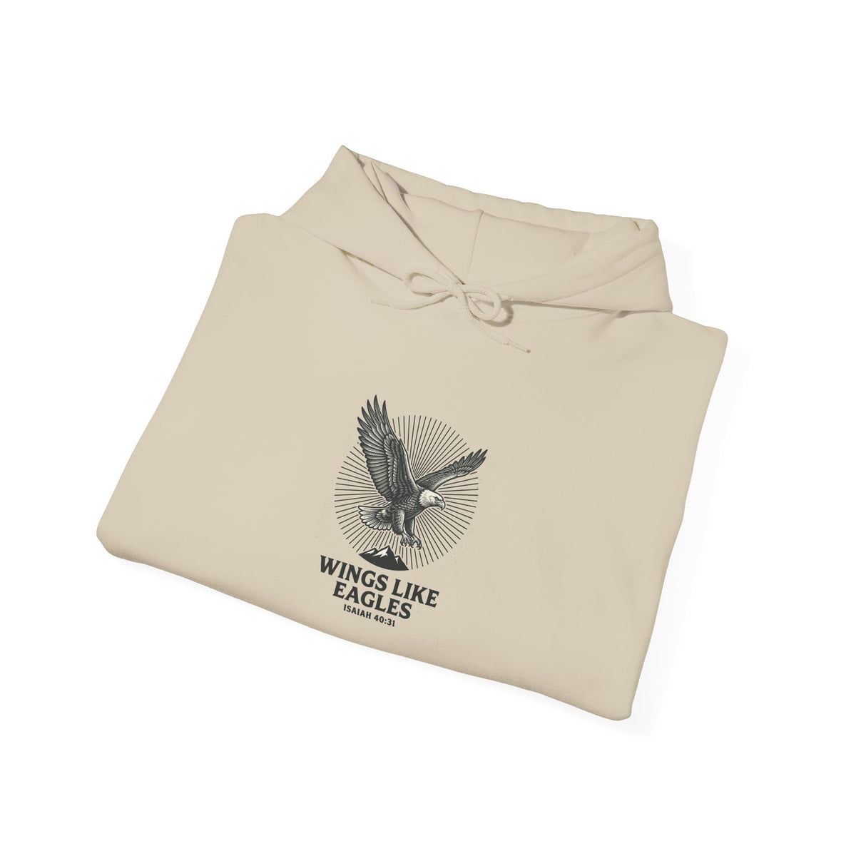 Wings Like Eagles Hoodie | Christian faith apparel, scripture tee