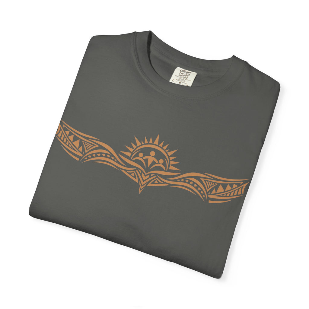 Tribal Sunset T‑Shirt — "Your Tribe" Inspirational Back Graphic