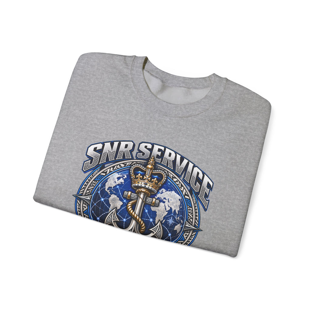 Crewneck Sweatshirt - SNR Service 'We Don't Follow Standards, We Set Them' Nautical Anchor Graphic