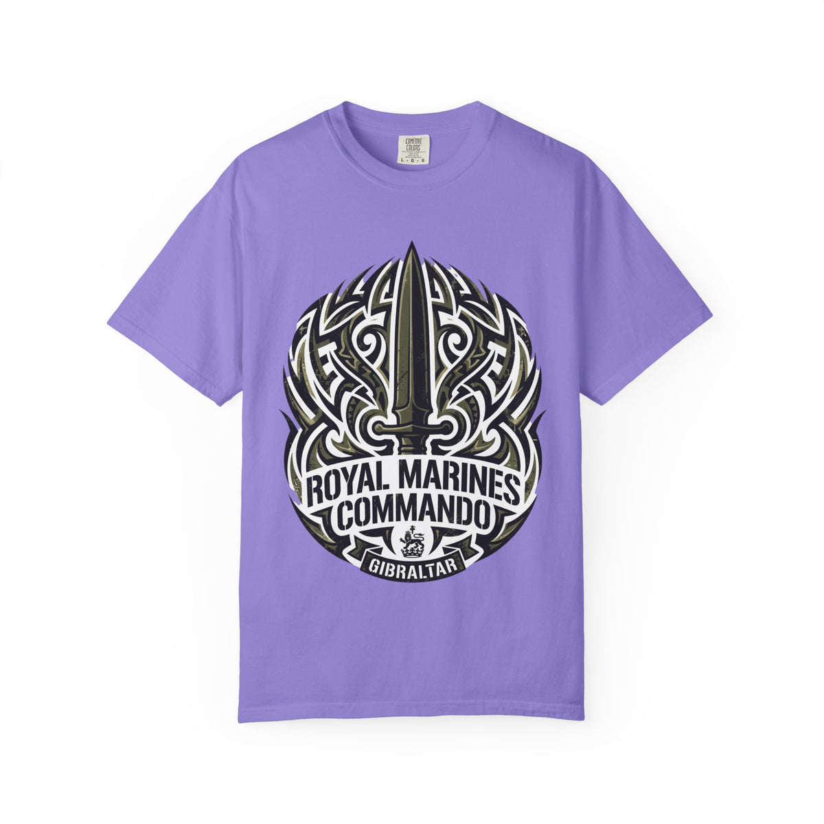 Royal Marines Commando T-Shirt — Gibraltar Tribal Dagger Military Tee