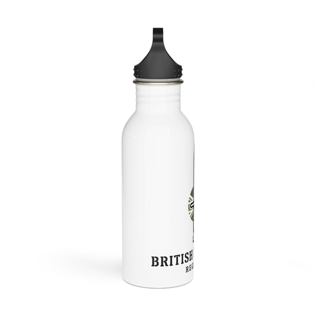 British Infantry Regiment Stainless Steel Water Bottle — Military Sword Emblem