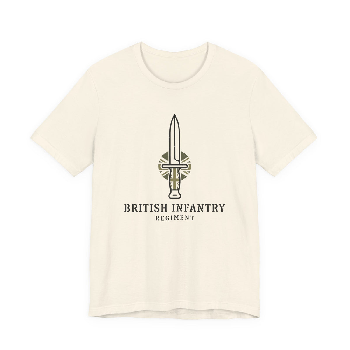 British Infantry Regiment Tee — Military Emblem Short Sleeve Shirt