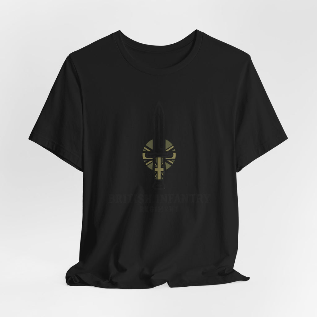 British Infantry Regiment Tee — Military Emblem Short Sleeve Shirt