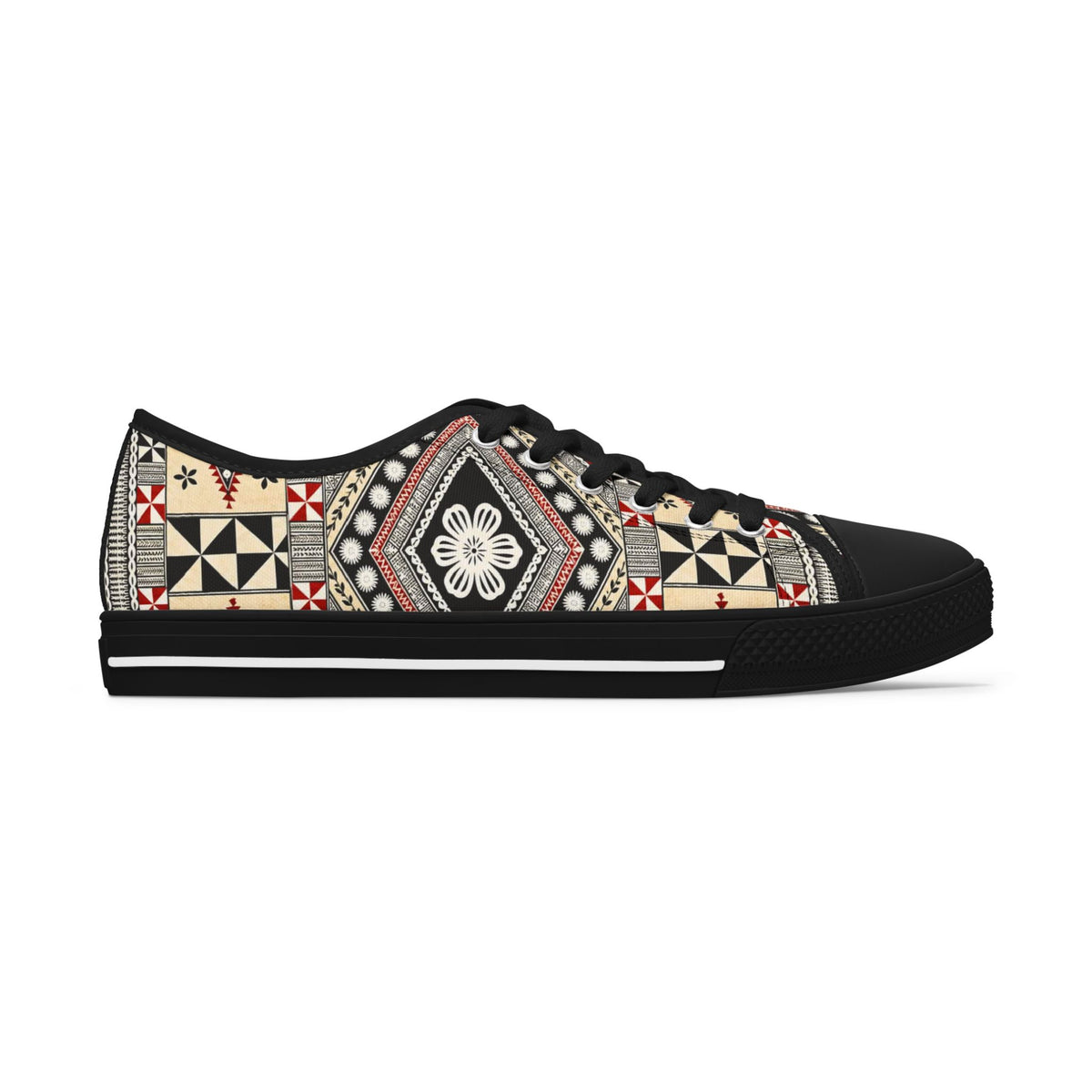 Boho Mosaic Low Top Sneakers — Patterned Casual Shoes
