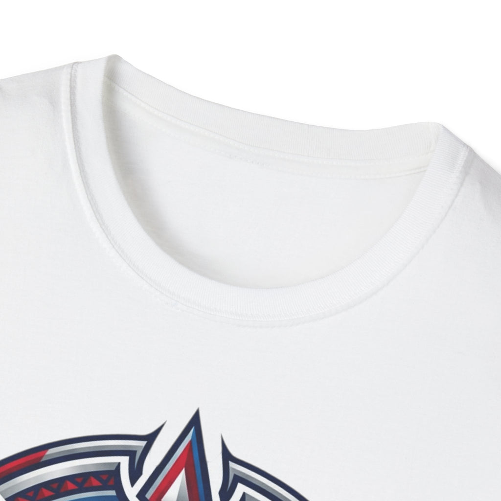 Patriotic Tribal Eagle T-Shirt – Red White Blue Heraldic Graphic Tee